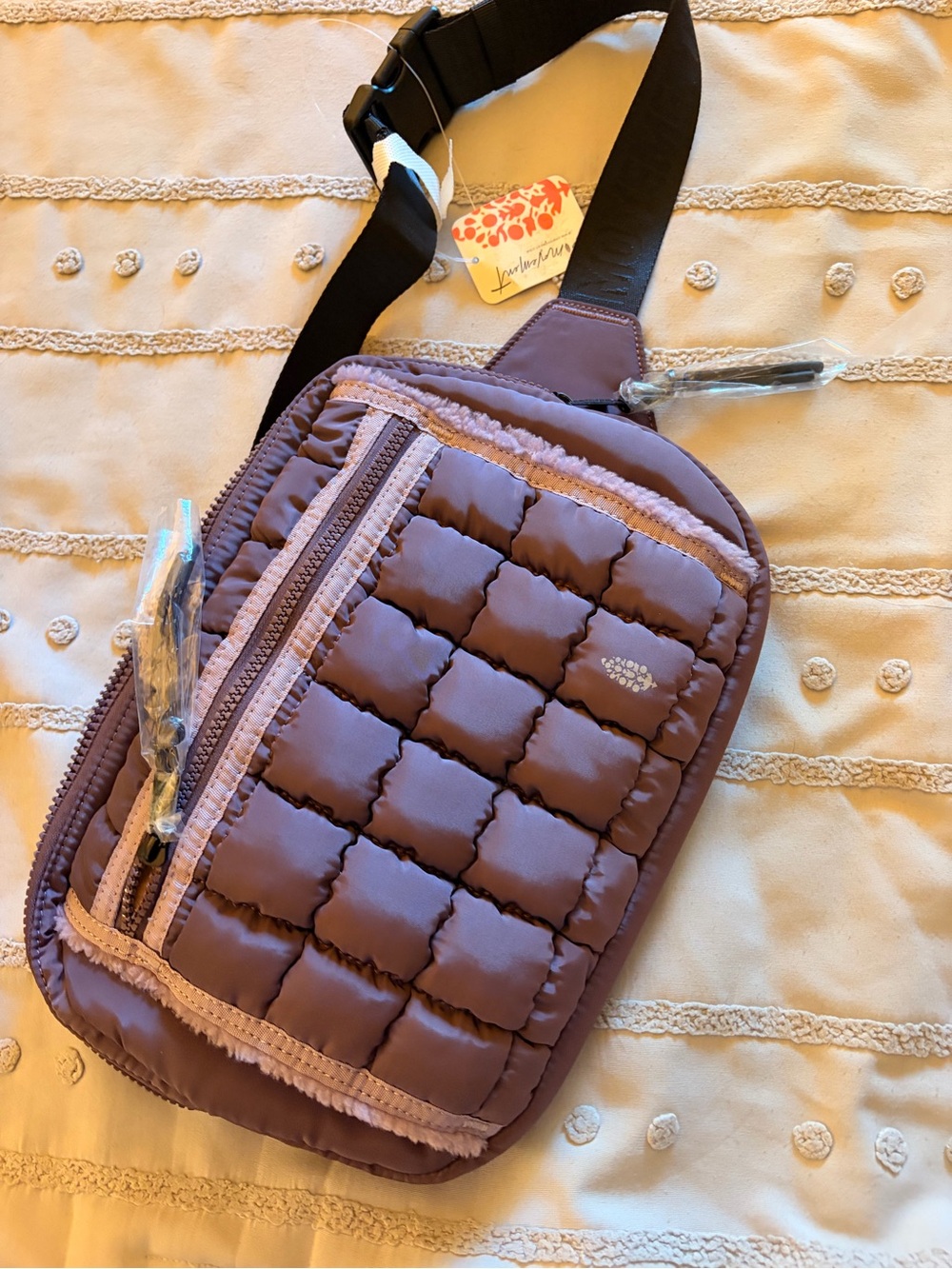 FP Movement by Free People Quilted Purple Mini Belt Bag - Picture 2 of 4